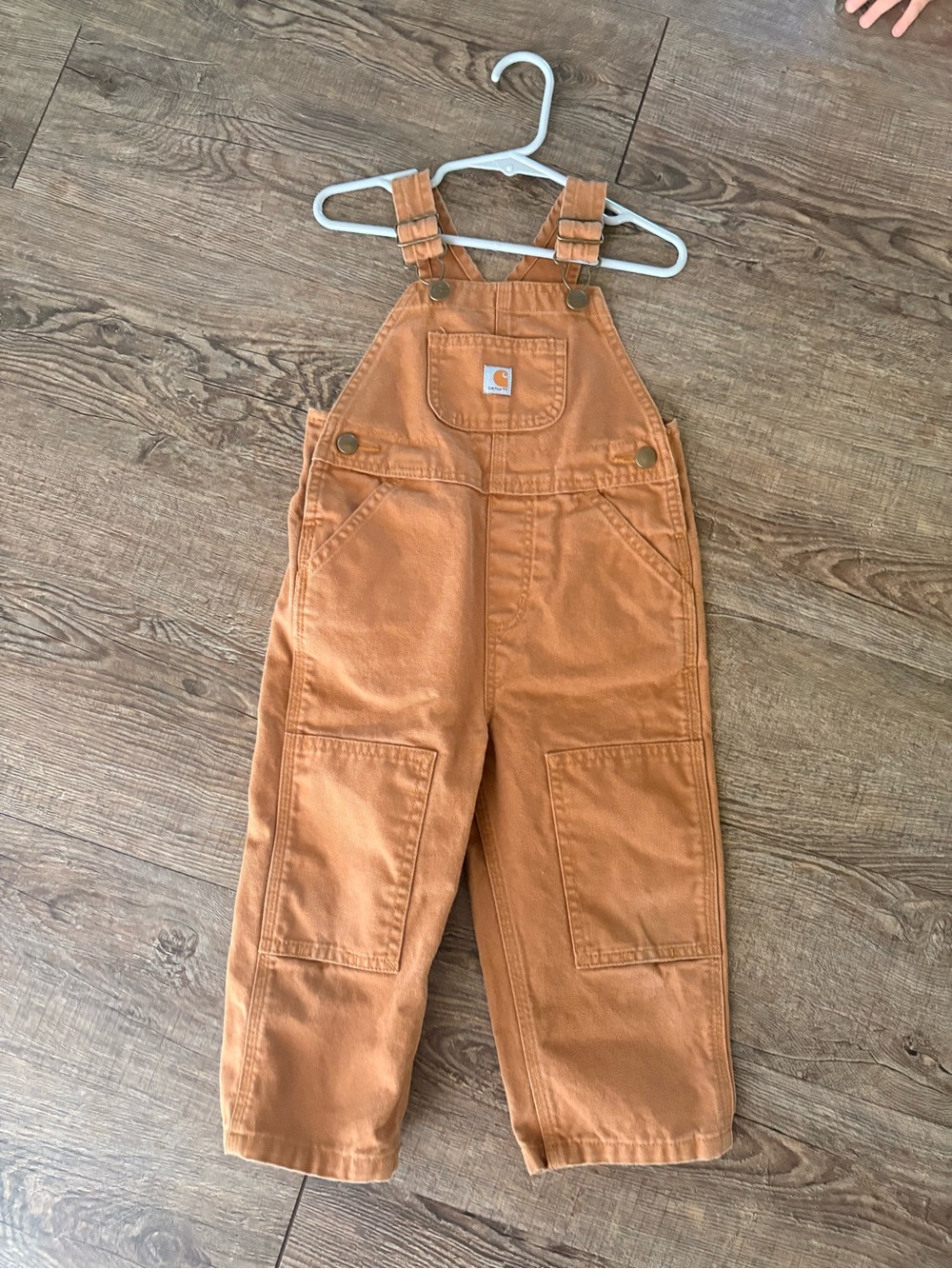 Carhartt Kids Tan/Brown Canvas Overalls